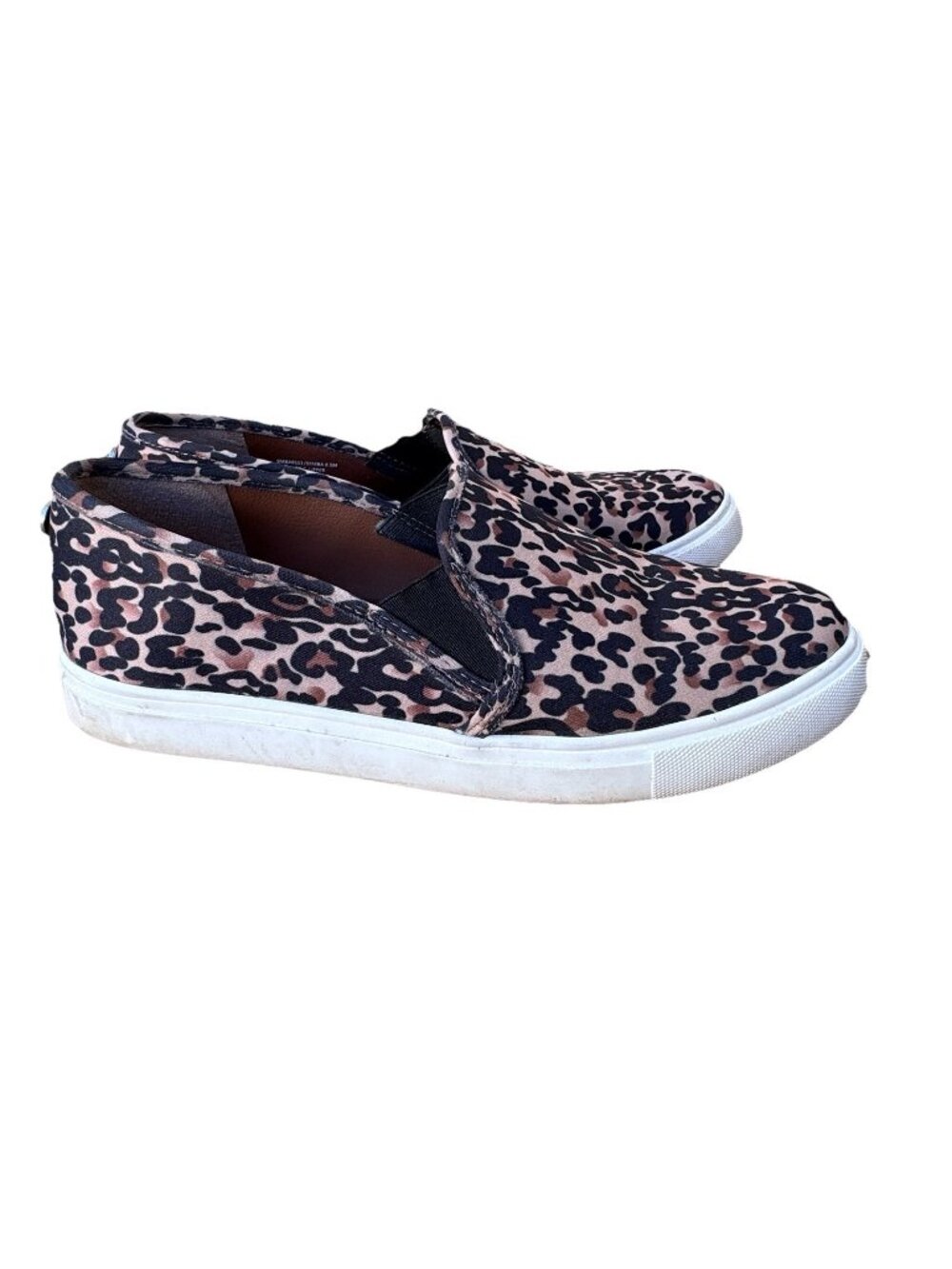 Steve Madden Gills Leopard Platform Slip On Sneakers Canvas Womens 8.5 Shoes